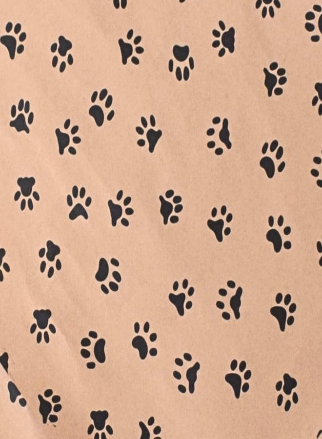 Baanki Queens Ragini Paper Products |Pack of 10 |Kraft Sheet with Paws Print/Animal Print| For Animals Theme Birthday Return Gift, Romantic Gift Wrap, Wrapping Paper for Anniversary, Wedding, Valentine's Day, Pet Parents - Image 3